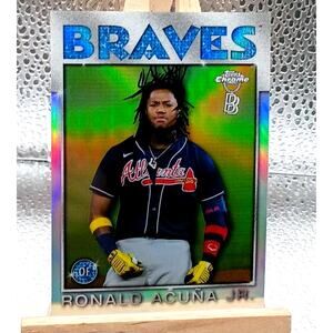 Ronald Acuna Jr 2021 Topps Chrome BEN BALLER 1986 Retro Refractor Atlanta Braves